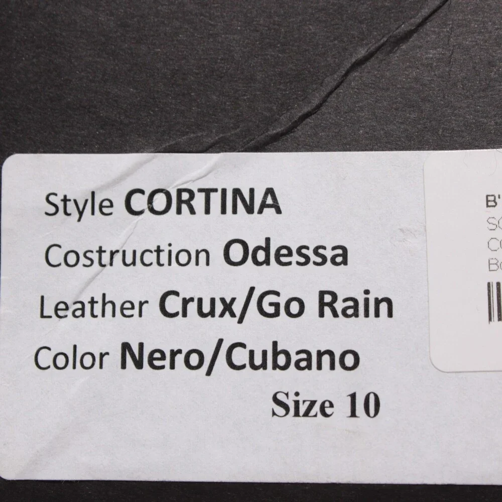 Di Bianco NWB Cortina Lace Up Boots Size 10 US in Black Leather Made in Italy